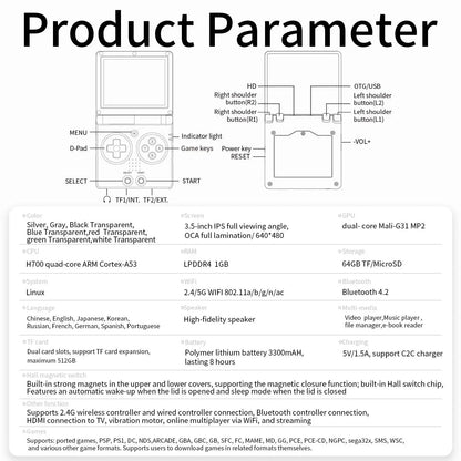 Flip Handheld  3.5 inch Gaming Console